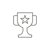 Award, star vector icon. Element of simple icon for websites, web design, mobile app, info graphics. Thick line icon for website design and development
