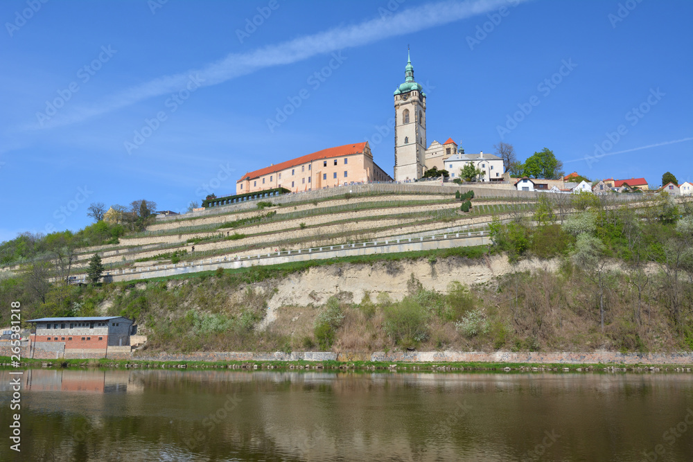 Old castle and Labe river - Melnik, Czech republic