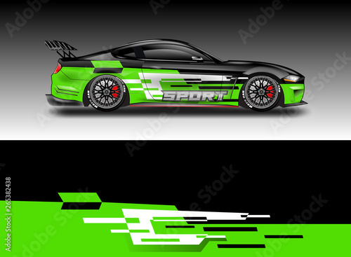 Livery decal car vector   supercar  rally  drift . Graphic abstract stripe racing background . File ready to print and editable .