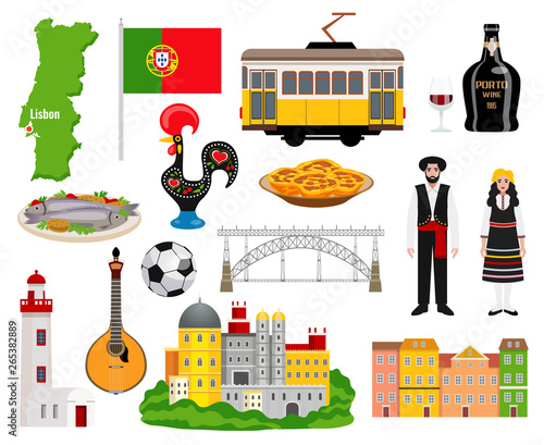 Portugal Tourism Icons Set