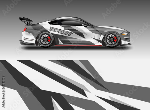 Livery decal car vector   supercar  rally  drift . Graphic abstract stripe racing background . File ready to print and editable .