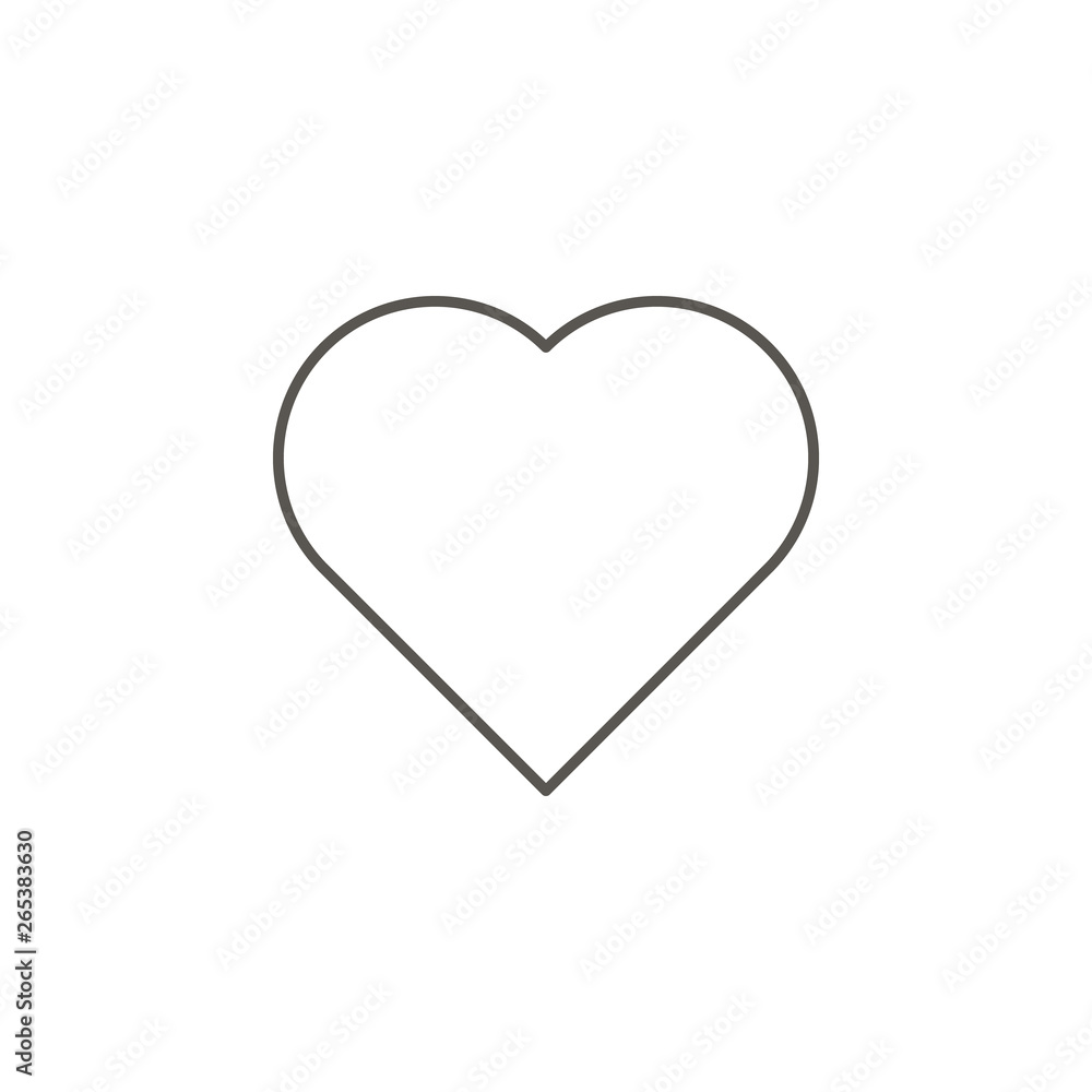 Heart vector icon. Element of simple icon for websites, web design, mobile app, info graphics. Thick line icon for website design and development