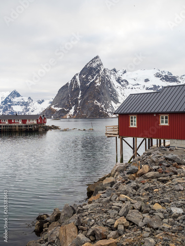 Reine Rorbuer fishing vaillage in Lofoten, Norway photo