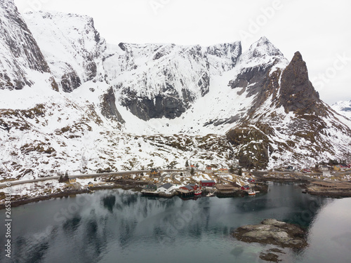 Reine Rorbuer fishing vaillage in Lofoten, Norway photo