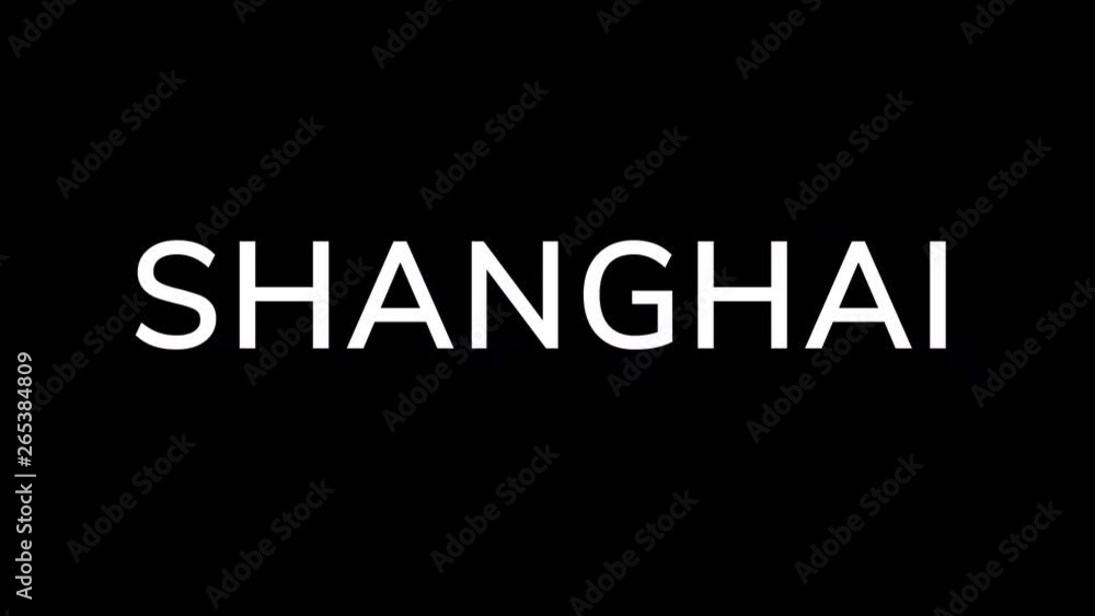 From the Glitch effect arises Big city SHANGHAI. Then the TV turns off. Alpha channel Premultiplied - Matted with color black From the Glitch effect arises Big city SHANGHAI. Then the TV turns off. Alpha channel Premultiplied - Matted with color black