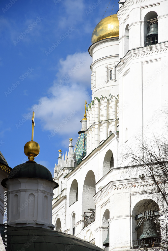 Moscow Kremlin architecture.  Color photo.