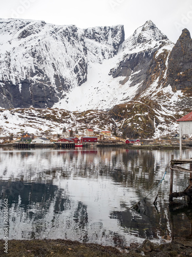 Reine Rorbuer fishing vaillage in Lofoten, Norway photo