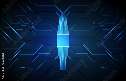 Circuit board background, technology CPU, microprocessor Interface. Microchip pattern for design. Microprocessor scheme. Hardware technology concept. Circuit number digital concept. 