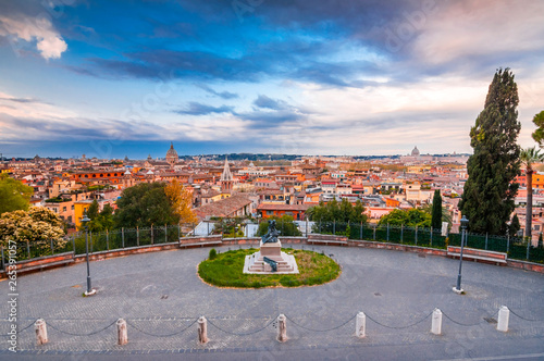 Wall Mural Aerial cityscape of Rome from Pinco Terrace
