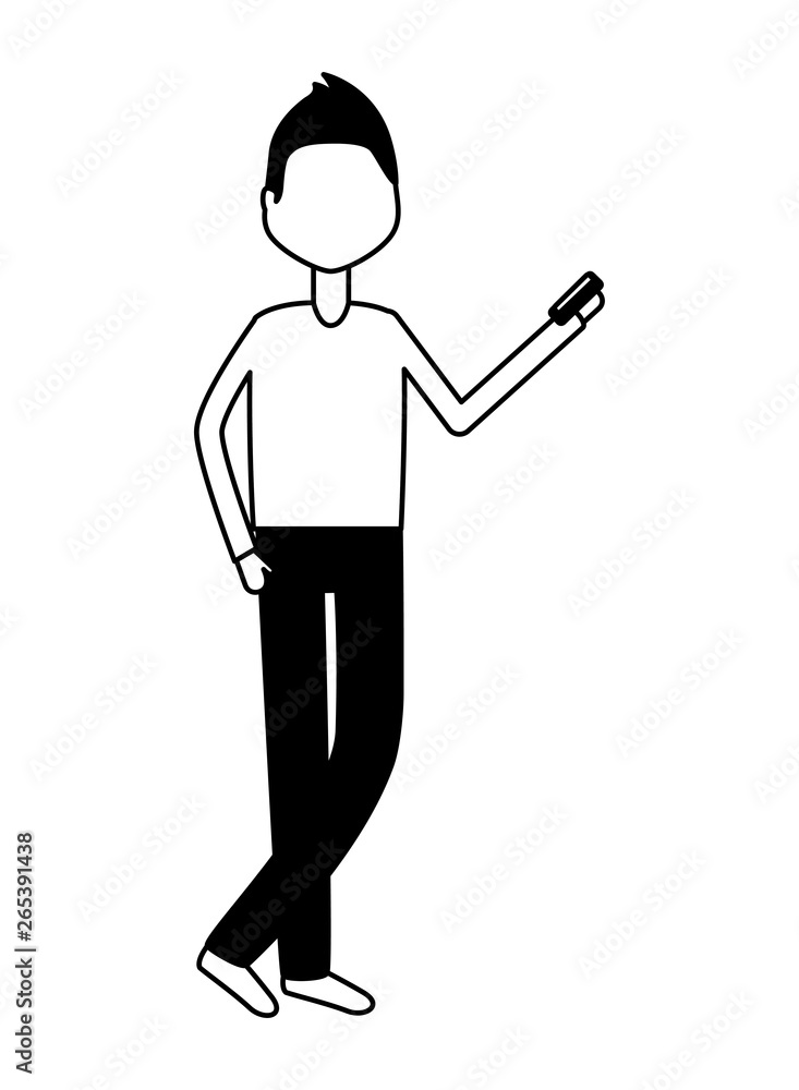 man using smartphone man using smartphone