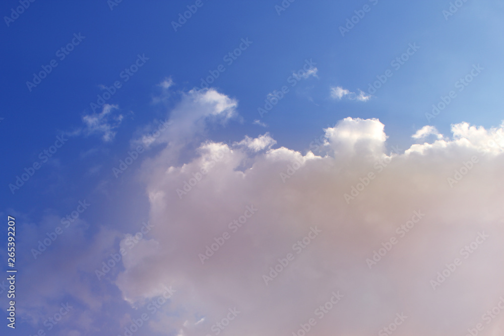 Fototapeta premium white, fluffy clouds on a blue sky background