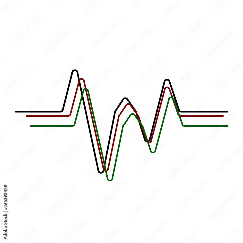 Heart line. Vector cardiogram health medical heartbeat pulse. Vector illustration.