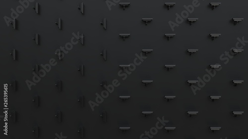 Security camera cctv pattern red led, abstract dark cyber security surveillance texture background, threat detection, abstract 3d illustration render