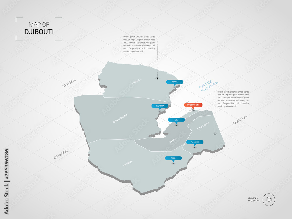 Obraz premium MAP 08 62DJIBOUTI F