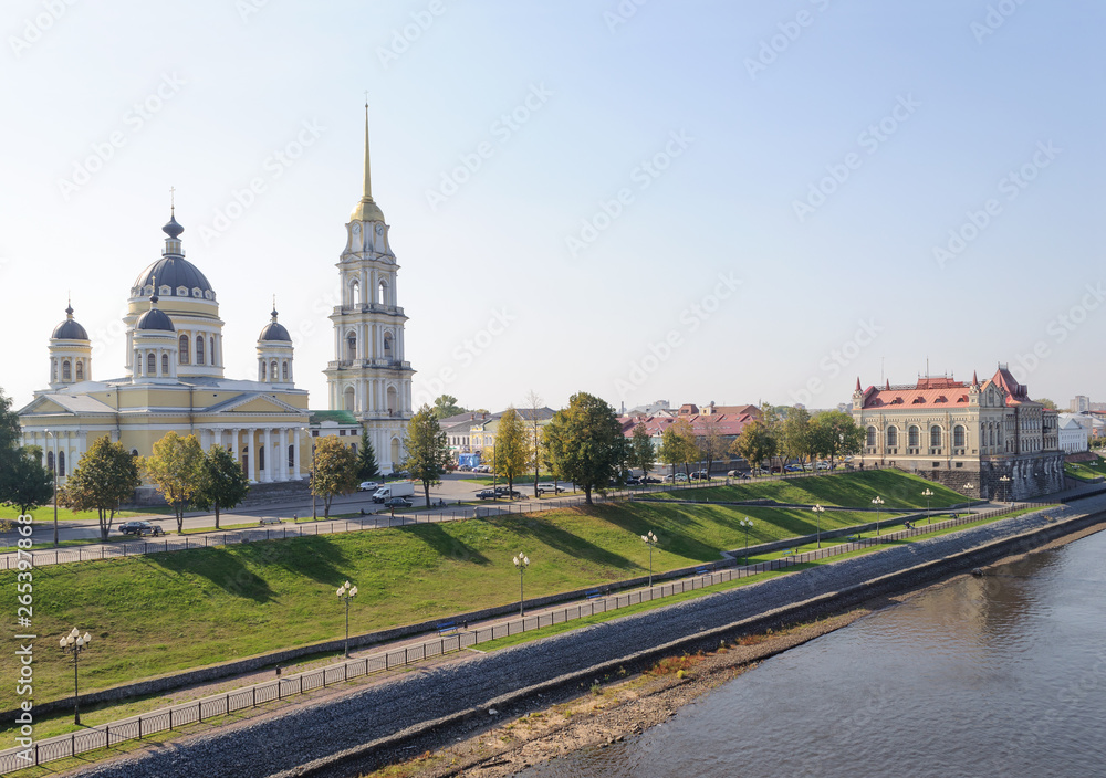 Volga embankment in Rybinsk, Russia