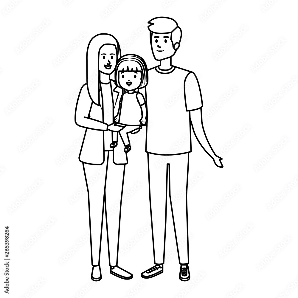 parents couple with daughter characters parents couple with daughter characters