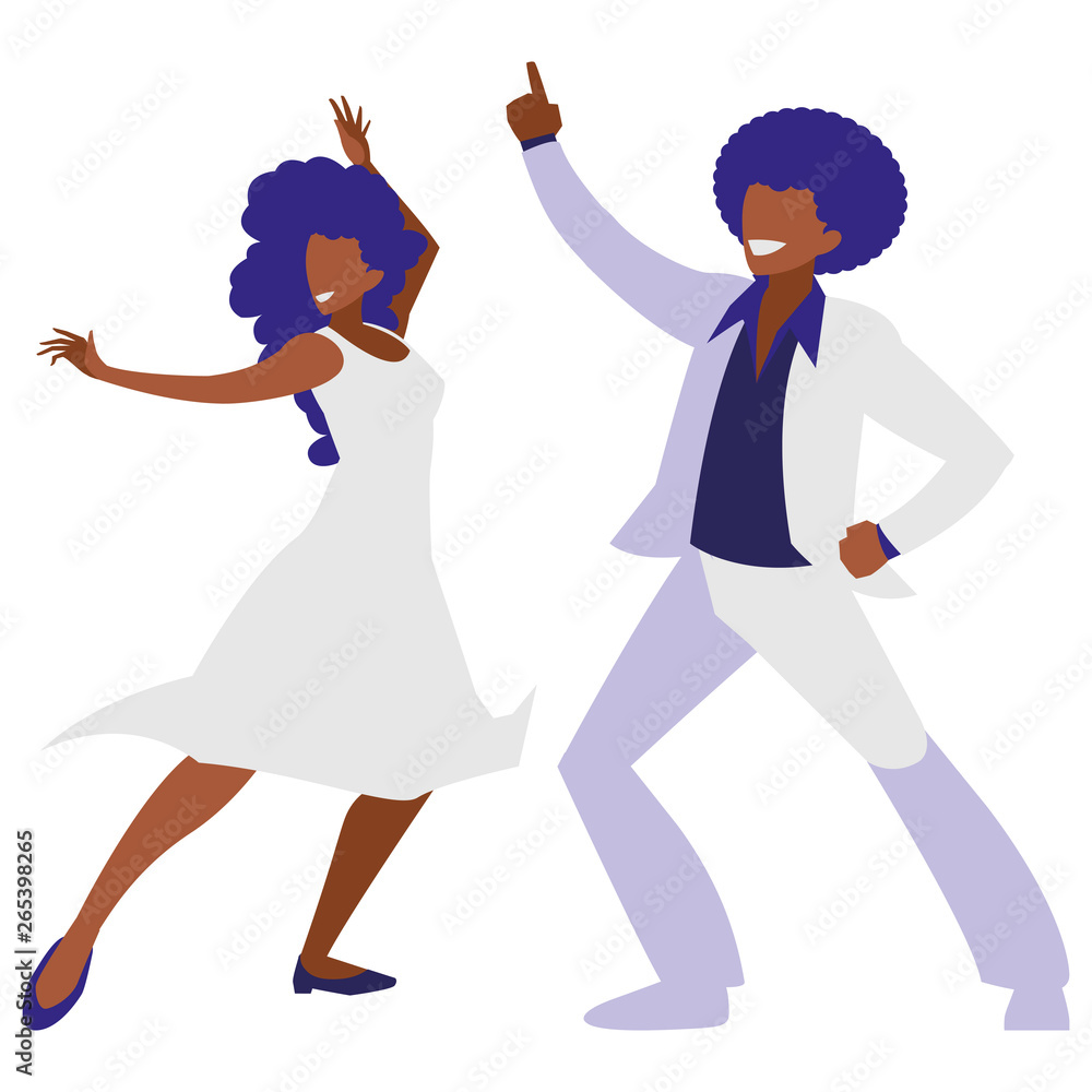 young black couple dancing characters young black couple dancing characters