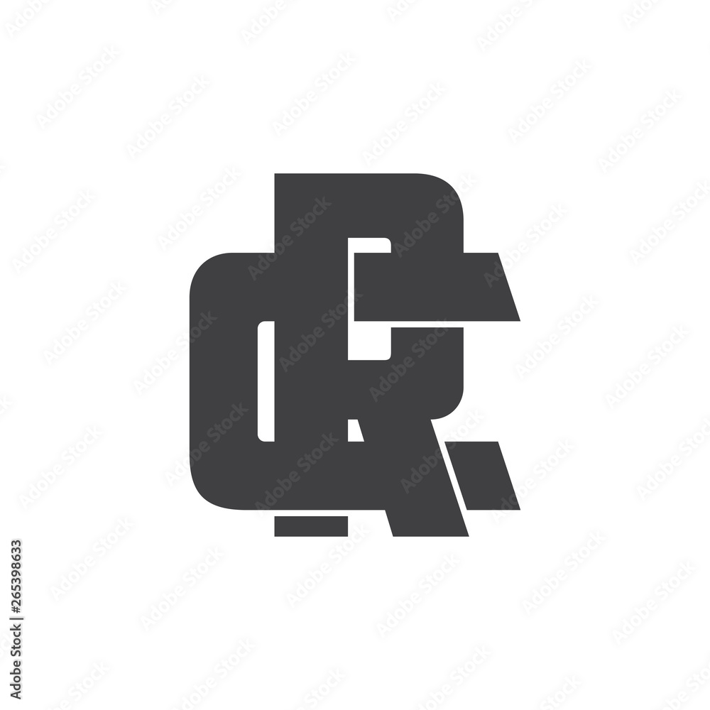 letter cr linked logo vector letter cr linked logo vector