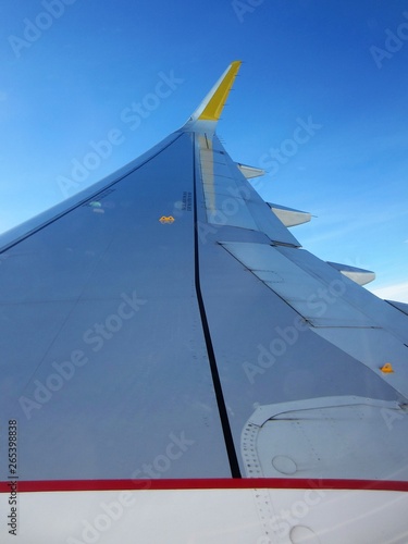 aeronautical wing in flight