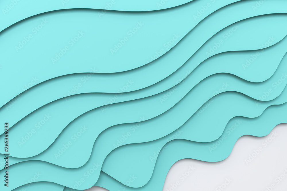 3d rendering, multilayer paper cut illustration background 3d rendering, multilayer paper cut illustration background
