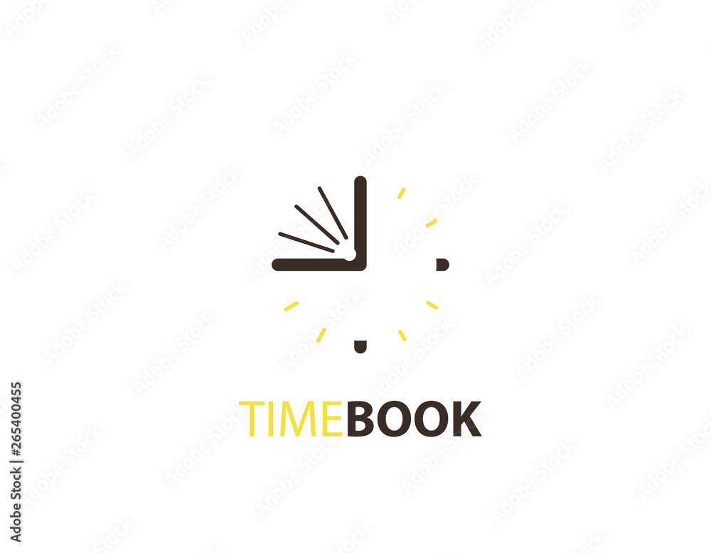 Time book logo Stock Vector | Adobe Stock