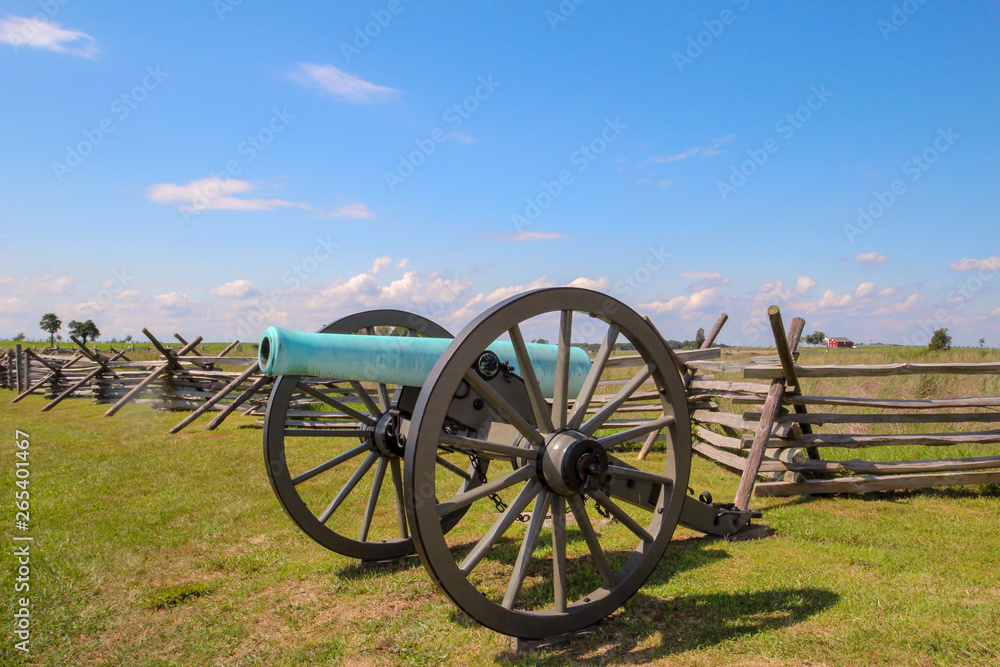 Cannon at Gettysburg, Pennsylvania.