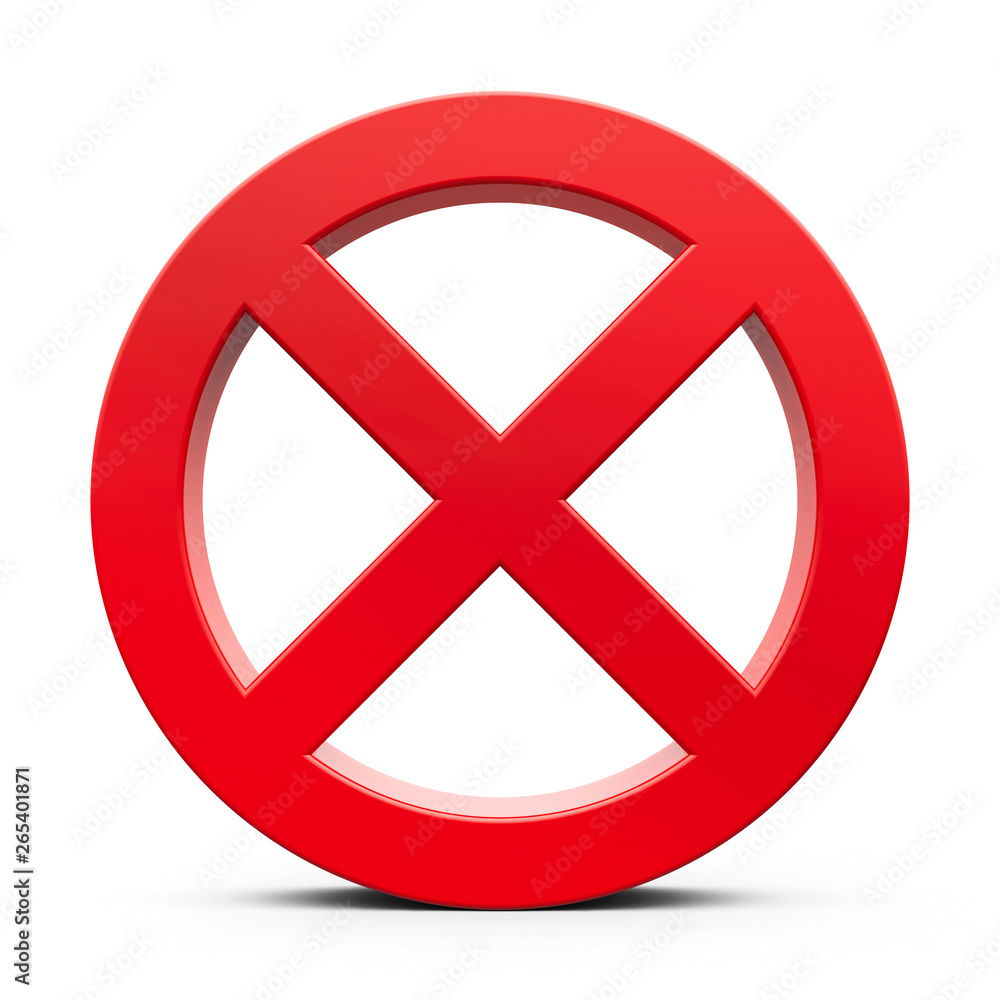 Fototapeta premium Red Prohibition sign