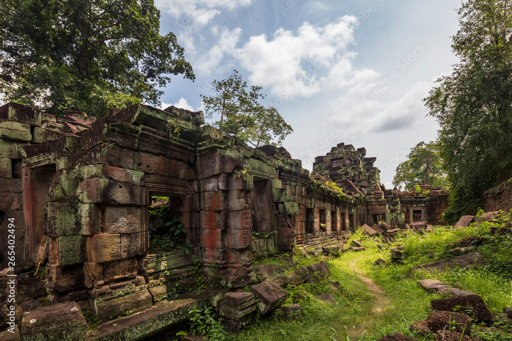 The incredibly beautiful Preah Khan temple ruins at Angkor, Siem Reap, Cambodia