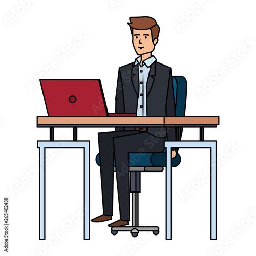 elegant businessman in the workplace photo