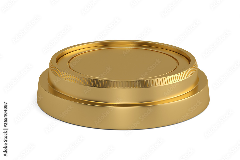 Golden base isolated on white background. 3D illustration. Golden base isolated on white background. 3D illustration.