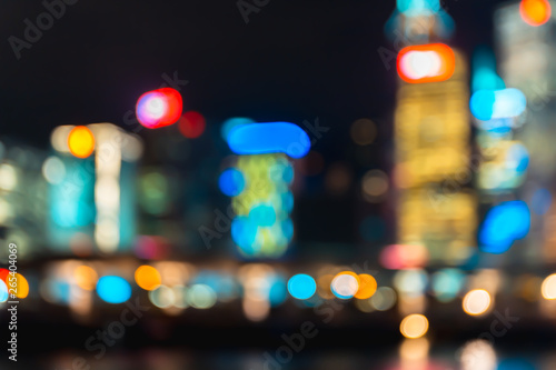 Blurred cityscape view, abstract light background