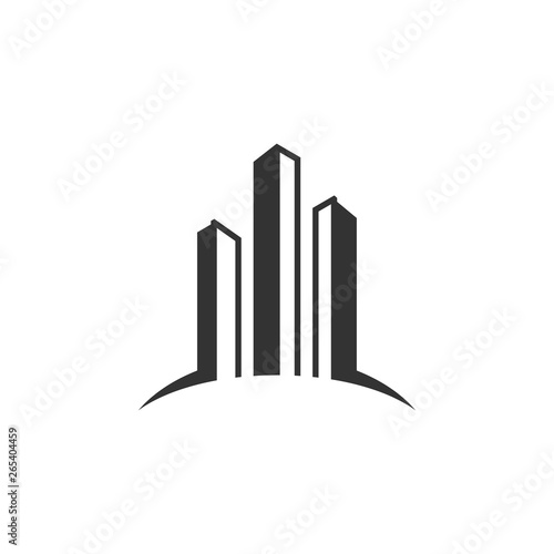Real estate skyscraper graphic design template
