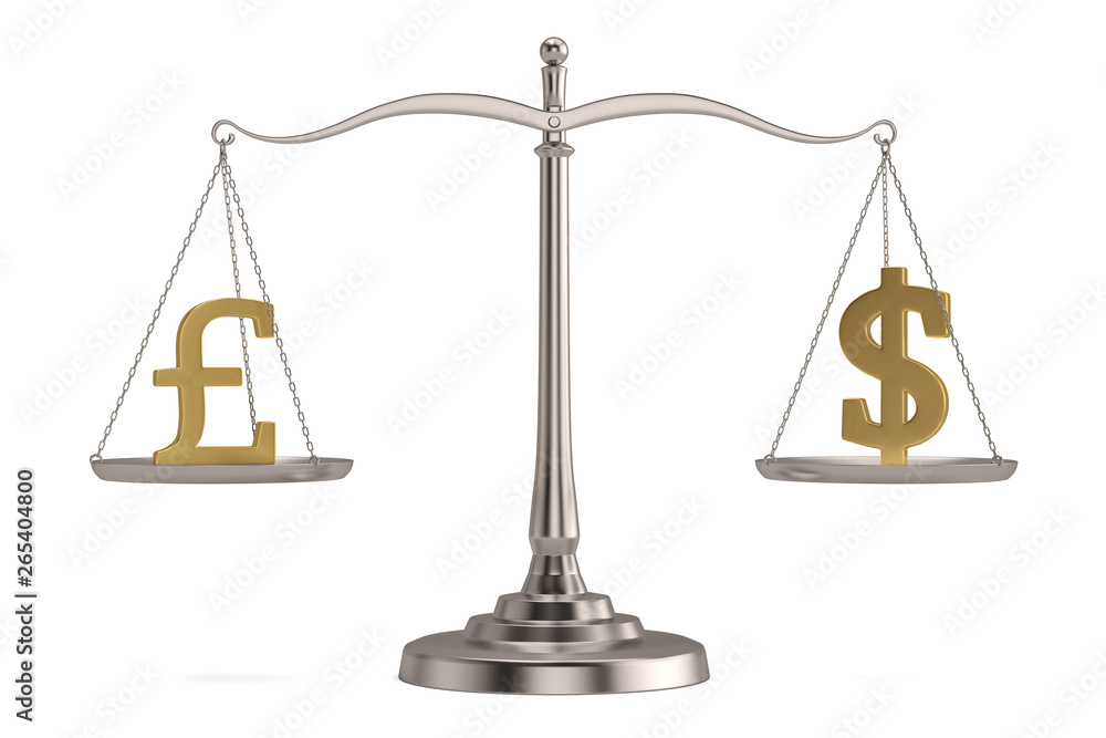 Currency symbol on libra over white background. 3D illustration. Currency symbol on libra over white background. 3D illustration.