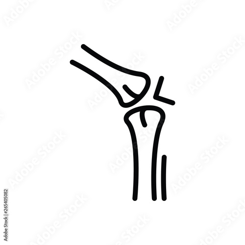 Black line icon for joint arthritis
