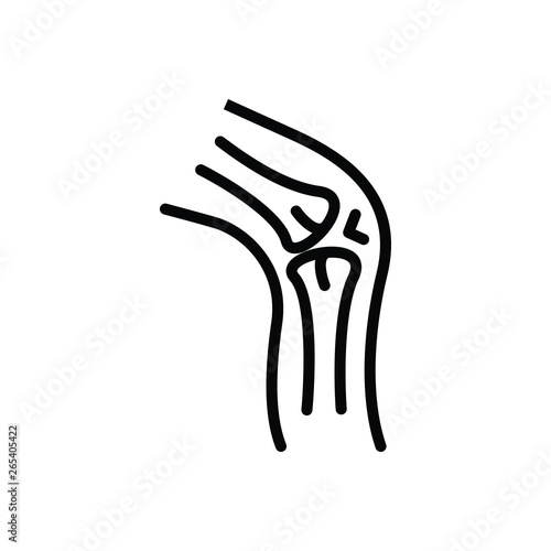 Black line icon for cartilage