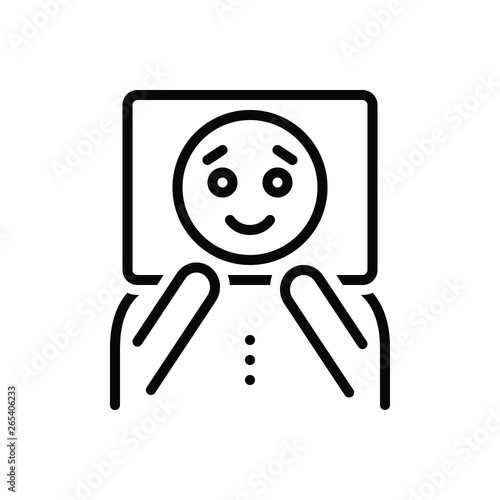 Black line icon for pretend dream 