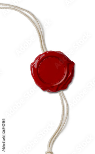 Red wax seal or stamp with ...