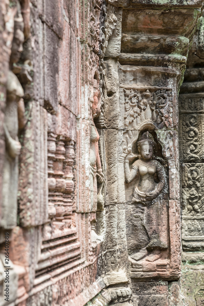 The incredibly beautiful Preah Khan temple ruins at Angkor, Siem Reap, Cambodia