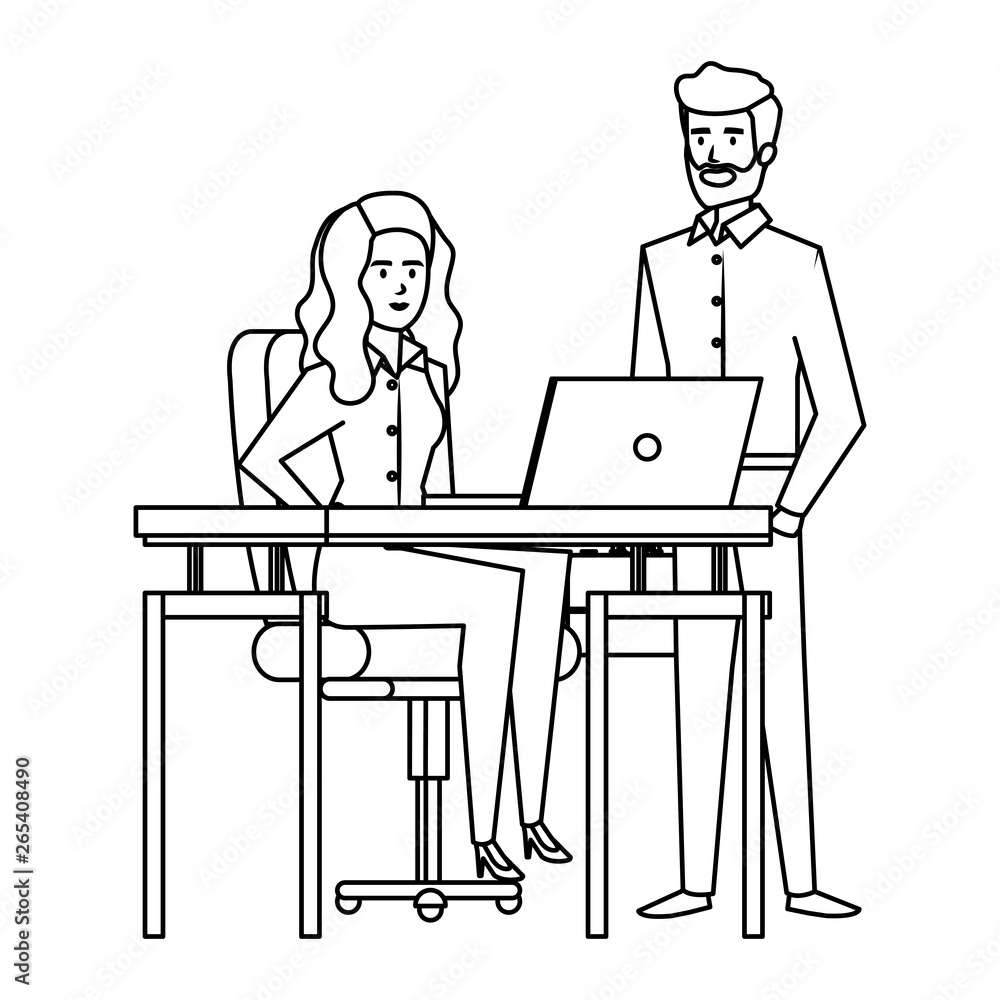 business couple in the workplace business couple in the workplace