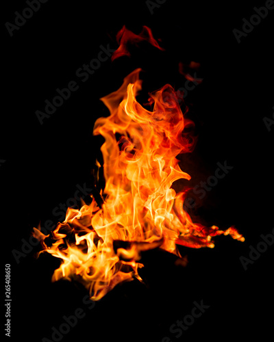 fire flames isolated on black background © Mariusz Blach