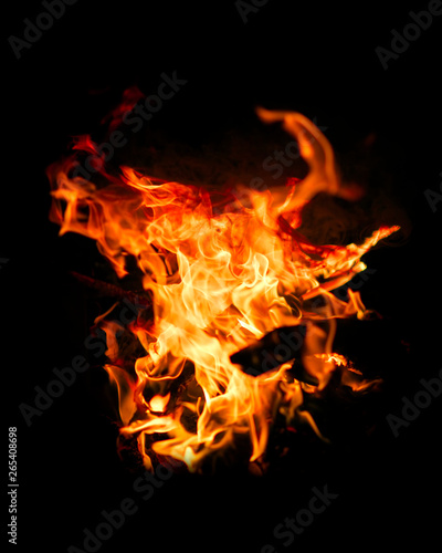 fire flames isolated on black background © Mariusz Blach