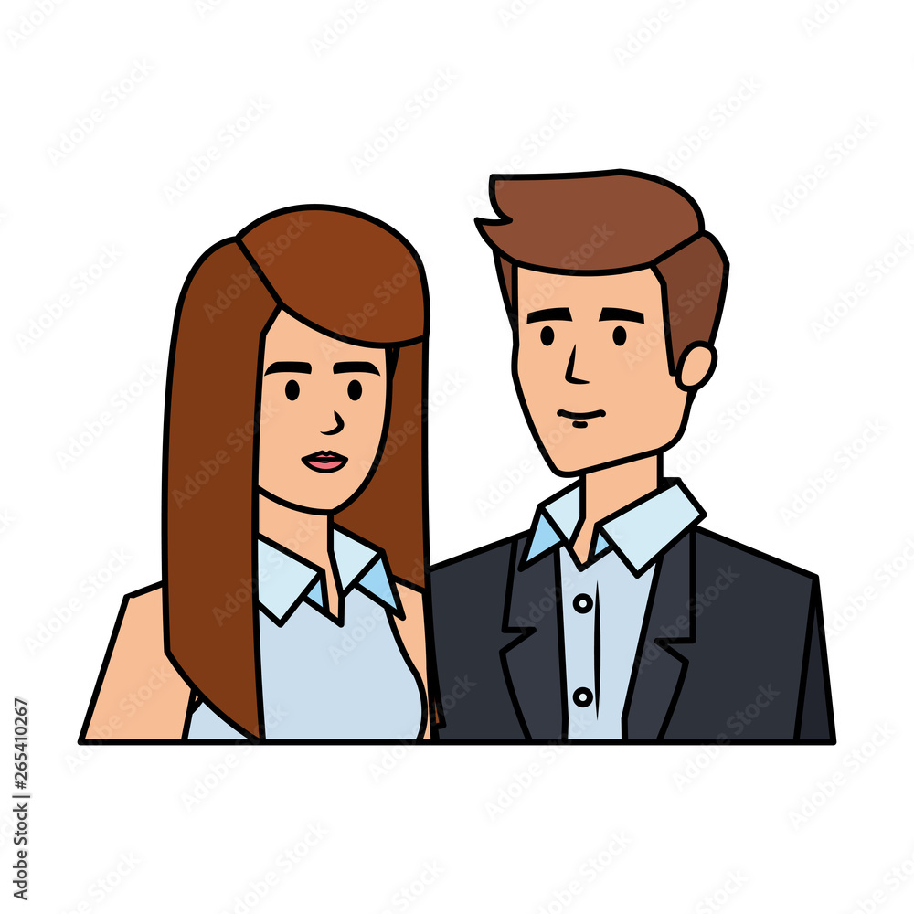 business couple avatars characters business couple avatars characters