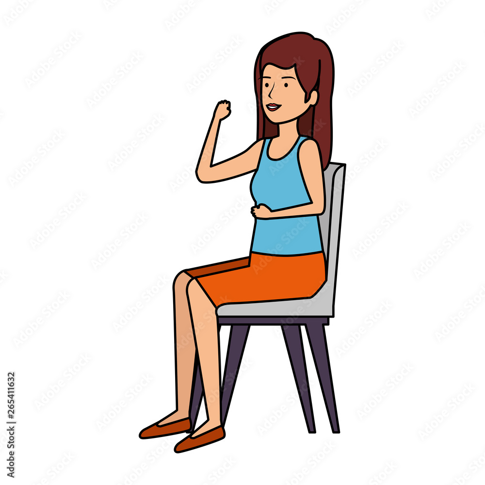 beautiful woman sitting in chair beautiful woman sitting in chair