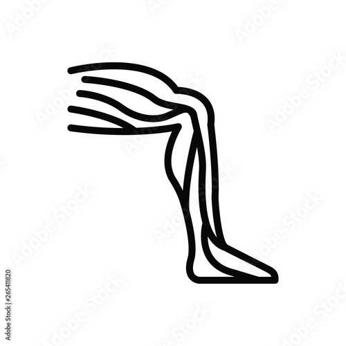 Black line icon for leg veins