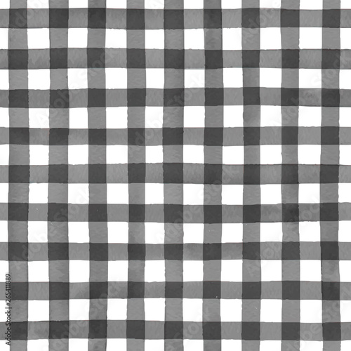  watercolor check ;  vector, seamless pattern,  hand painting 