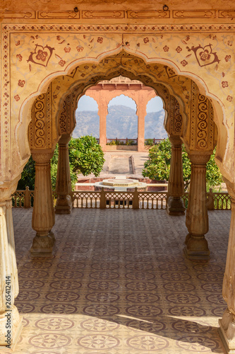 Aram Mandir and Charbagh Garden in Jaigarh Fort. Jaipur. India