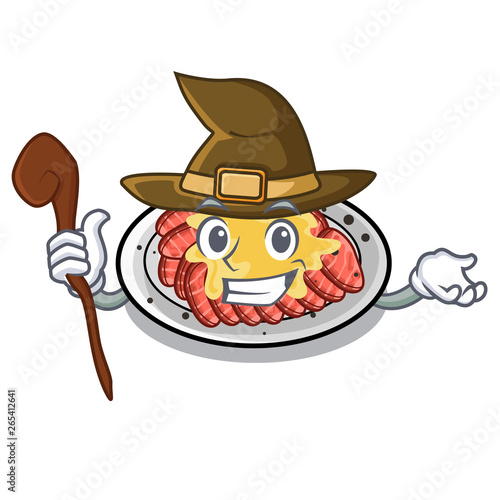 Witch carpaccio isolated with in the mascot