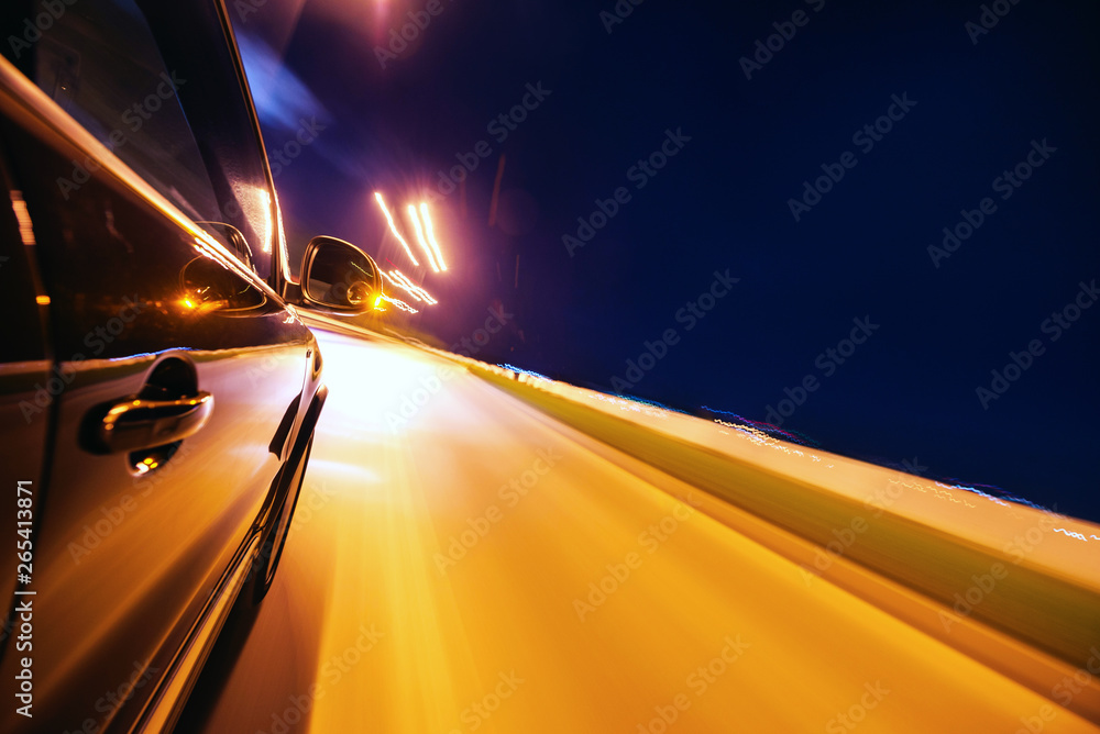 Car on the road with motion blur background. Car on the road with motion blur background.