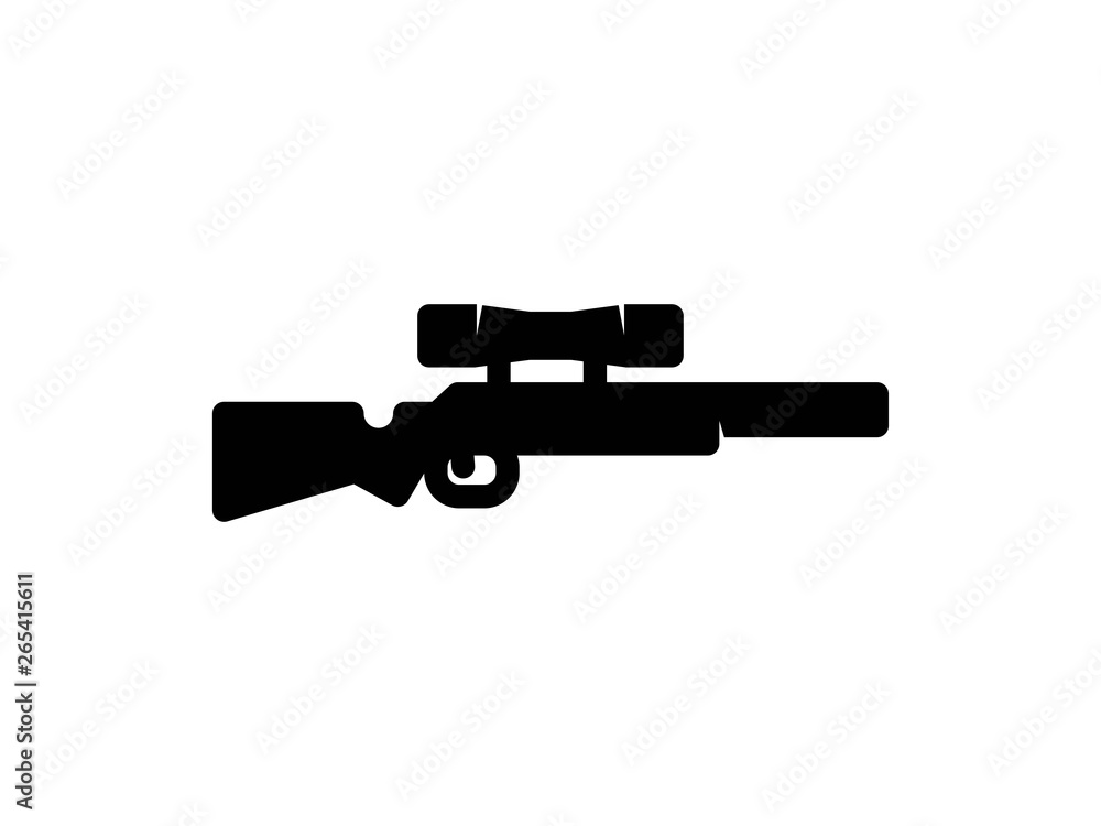 rifle solid vector icon