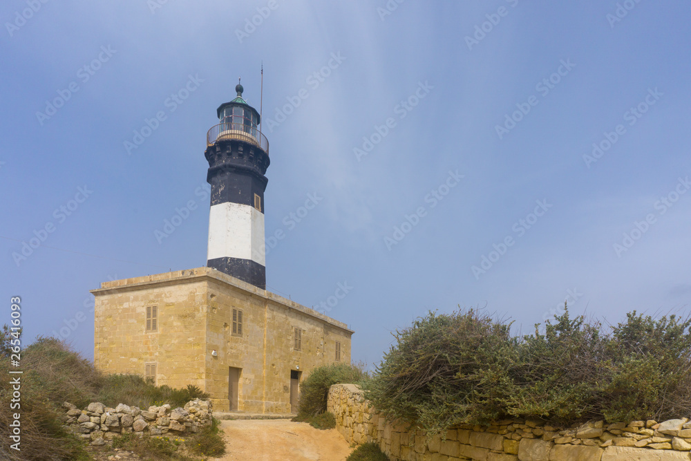 Lighthouse Il-Kalanka. Coast of Malta